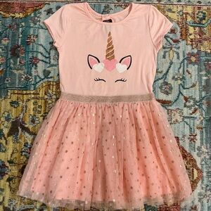 Btween Easter spring summer peach pink unicorn tulle tutu dress 7